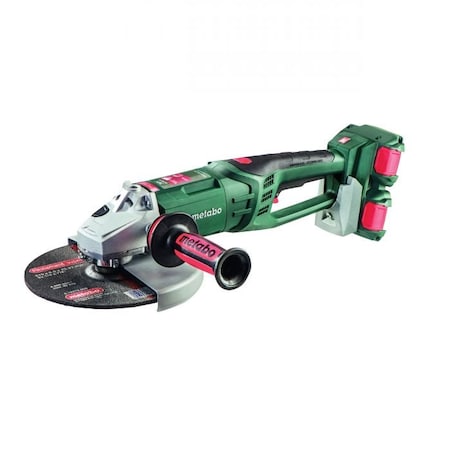 Metabo Cordless Angle Grinder, Brushless, Bare Tool, 9 Wheel Dia, 5811 UNC, 6600 rpm, 18 VDC, LithiumIo 613102860